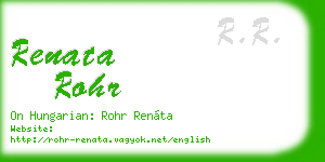 renata rohr business card